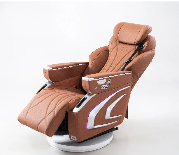 

2024 Latest Luxury Commercial Vehicle Custom Car Seats RV Reclining Electric VIP Driver's Seat Touch Screen Made High Leather