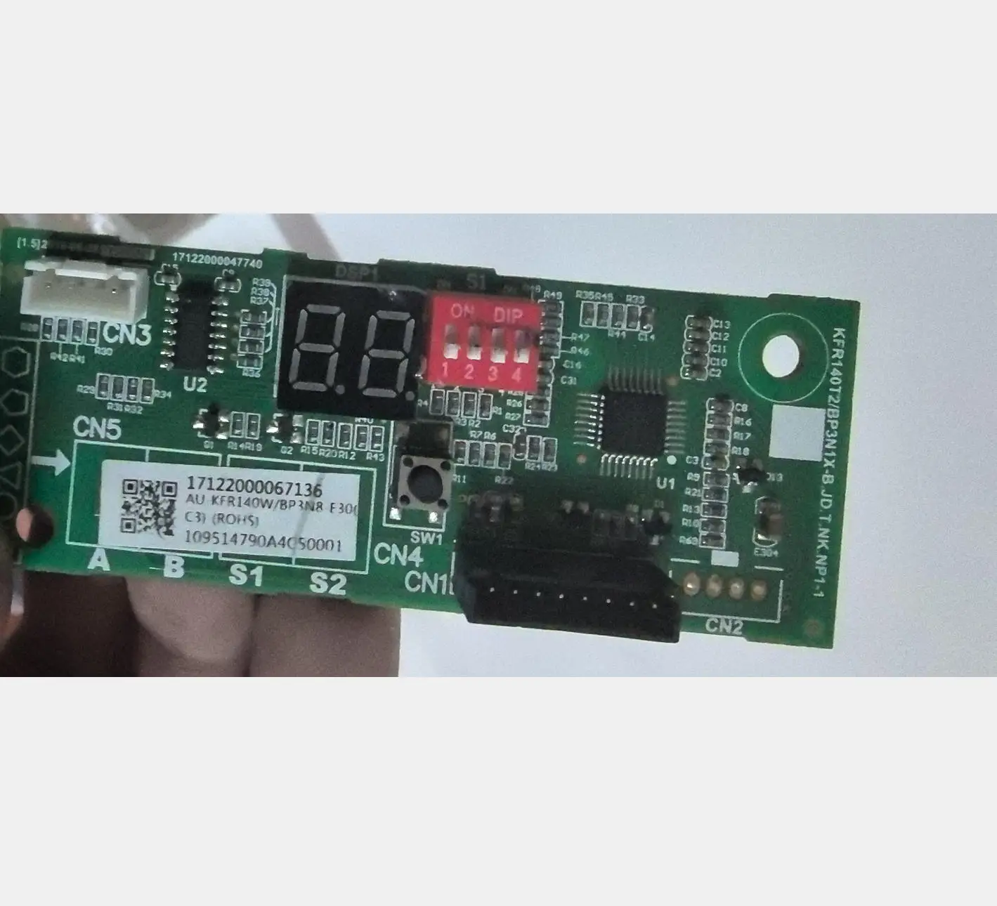 

New Midea digital display board adapter board 17122000067136 AU-KFR140W/BP3N8-E30 KFR140T2/BP3N1X-B.JD.T.NK.NP1-1