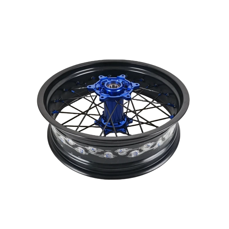 Tubeless 17*3.5-17*5.0 Aluminum Alloy Wheels Set Direct Replacement for KTM EXC SXF 2005-2023 Supermoto Motorcycle Parts Direct