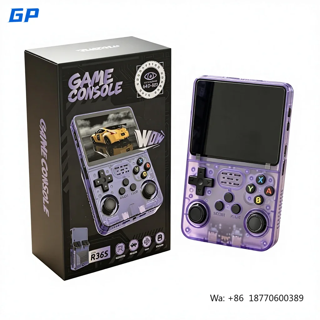 Retro Gaming R36S - R36S Ark 2.0 Videospielkonsolen Handheld-Spielekonsole 3,5