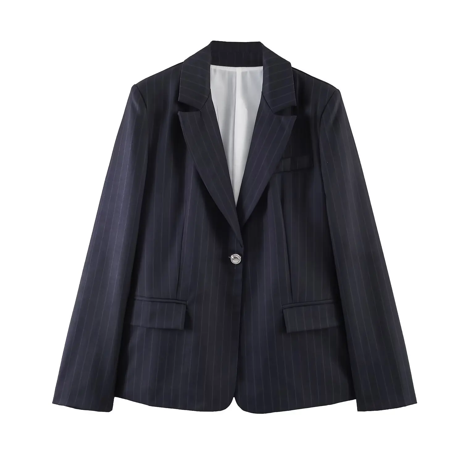 Fashionable Casual Thin Stripe Suit Jacket And Pants Set Women's Cross-Border Clothing Organic Cotton Leisure Pants