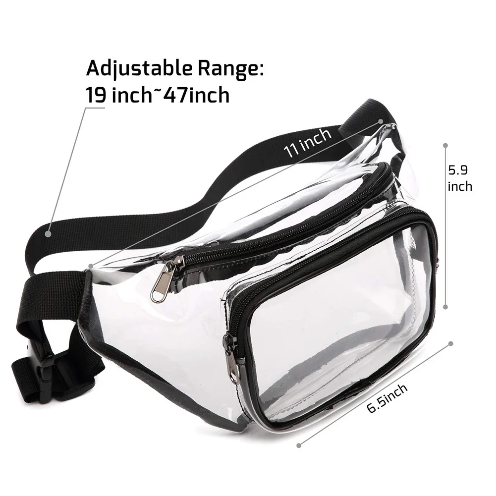 Waterproof Waist Packs Fashionable Transparent Chest Bag Men Women Unisex Wallet Mini Crossbody Bag for Outdoor Sports Travel
