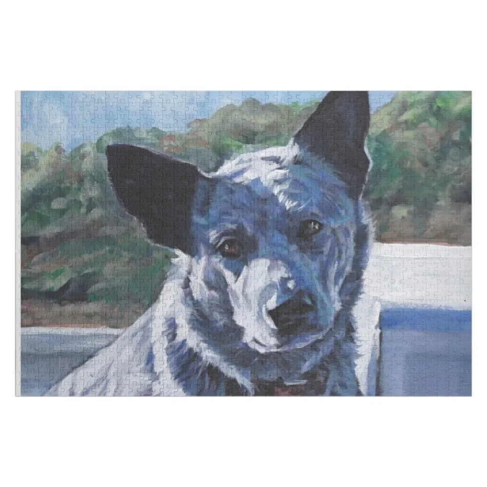 

Blue Heeler Australian Cattle Dog Fine Art Painting Jigsaw Puzzle Personalized For Kids Personalized Kids Gifts Puzzle