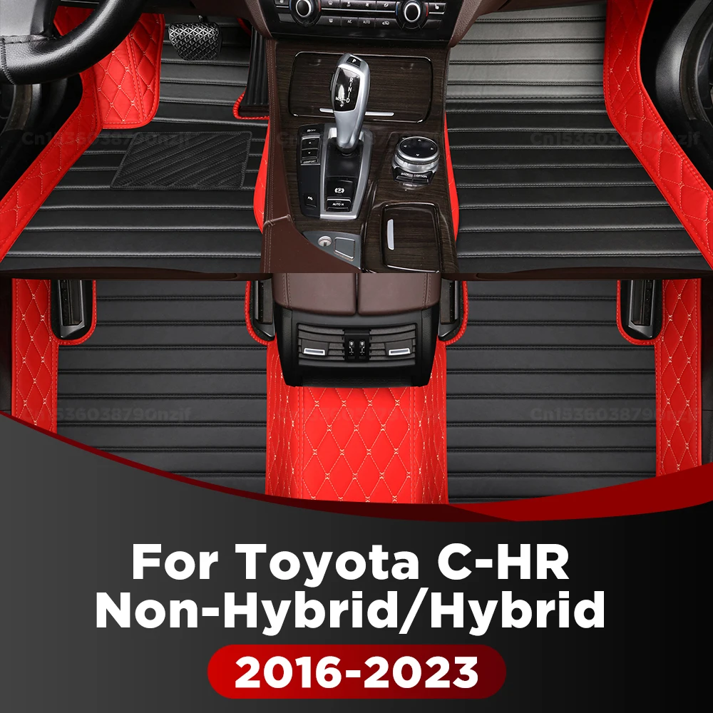 

For Toyota C-HR Non-Hybrid/Hybrid 2016-2023 Custom Car Floor Mat Automobile Carpet Cover Interior Accessories Protective 2022