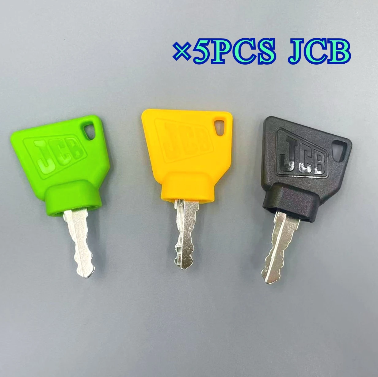 

5 шт., черный, желтый, зеленый JS JC B 3CX, детали, экскаватор, ключи для растений, оборудование, ключ зажигания из нержавеющей стали для переключателя стартера
