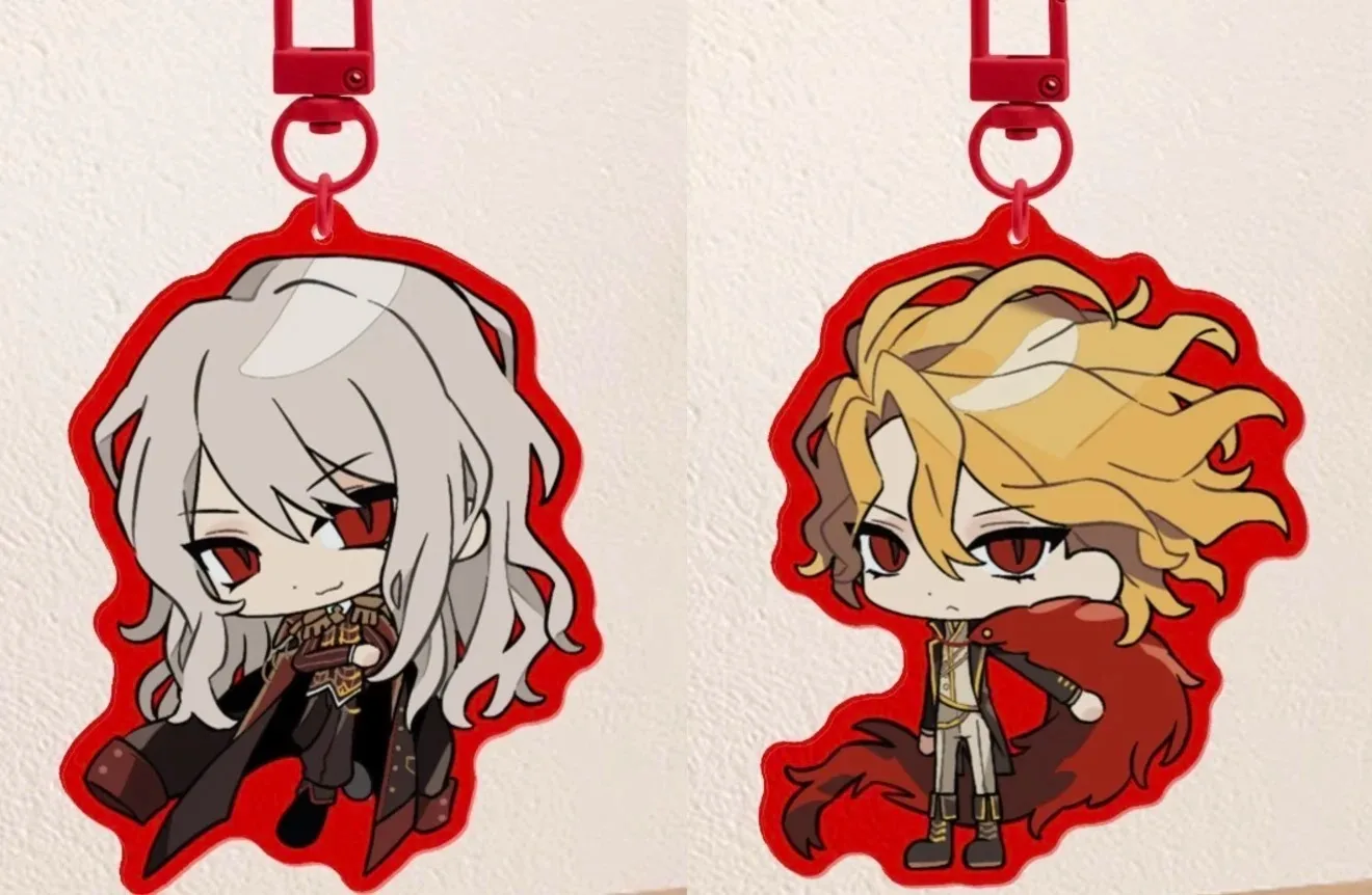 Limbus Company Anime Acrylic Keychain Dante Action Figures Keyring Bag Charm Pendant Collection Ornament Friends Gift Cosplay