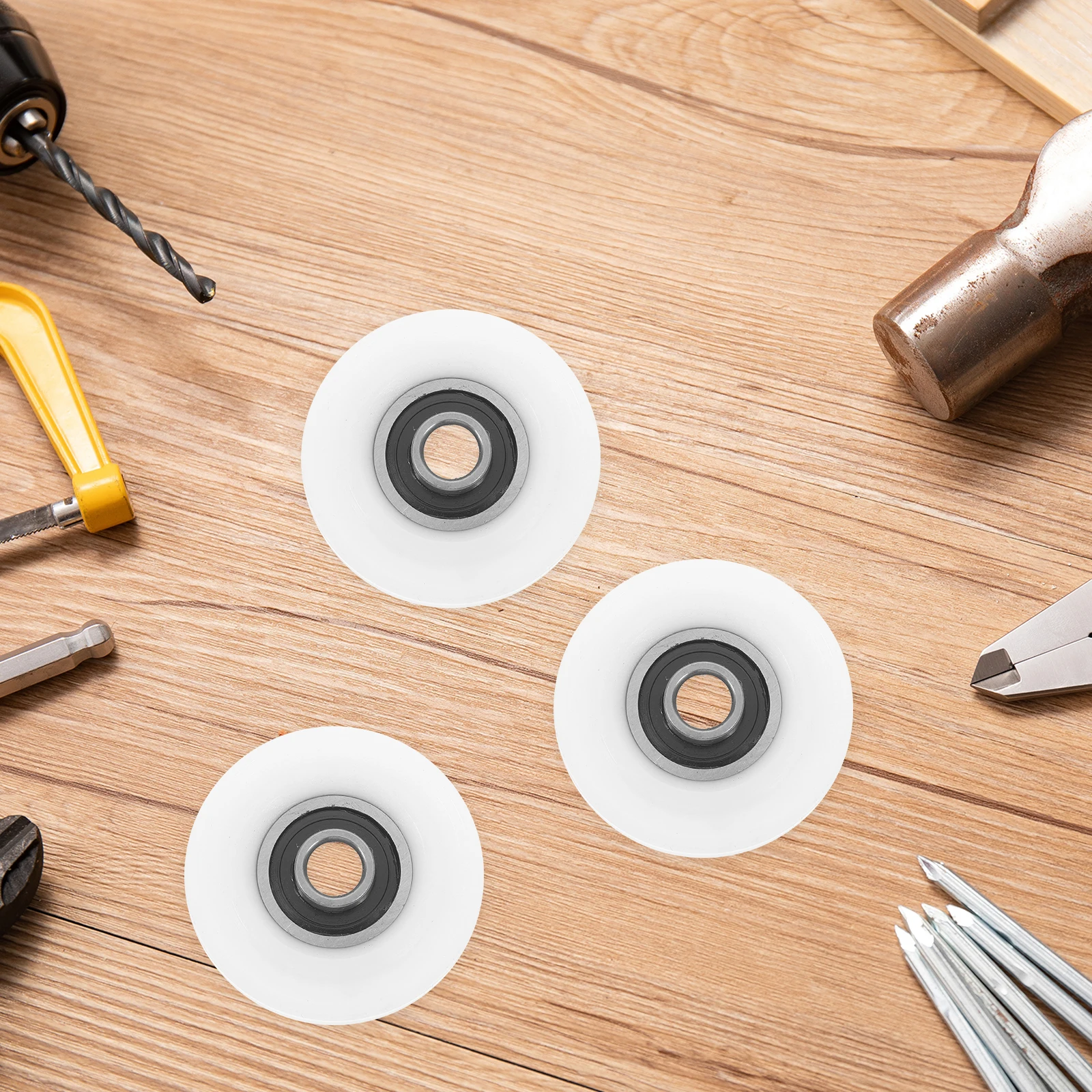 

5pcs U-Groove Pulley Nylon Coated Bearing For Sliding Door Window Track Guide Roller Cabinet Mechanical Equipment Hardware