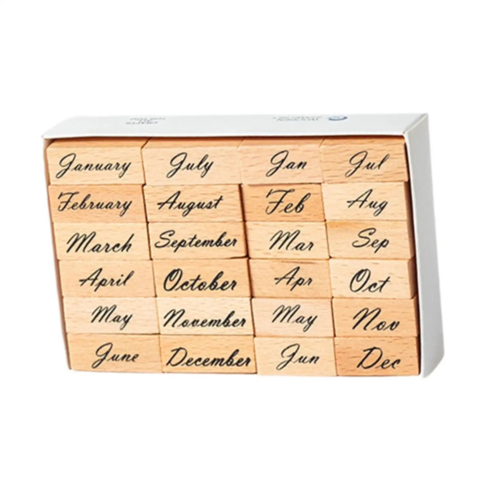 Wooden Stamp Set Cartoon Pattern for Diaries Card Making Kids Classroom Scrapbooking Stationery