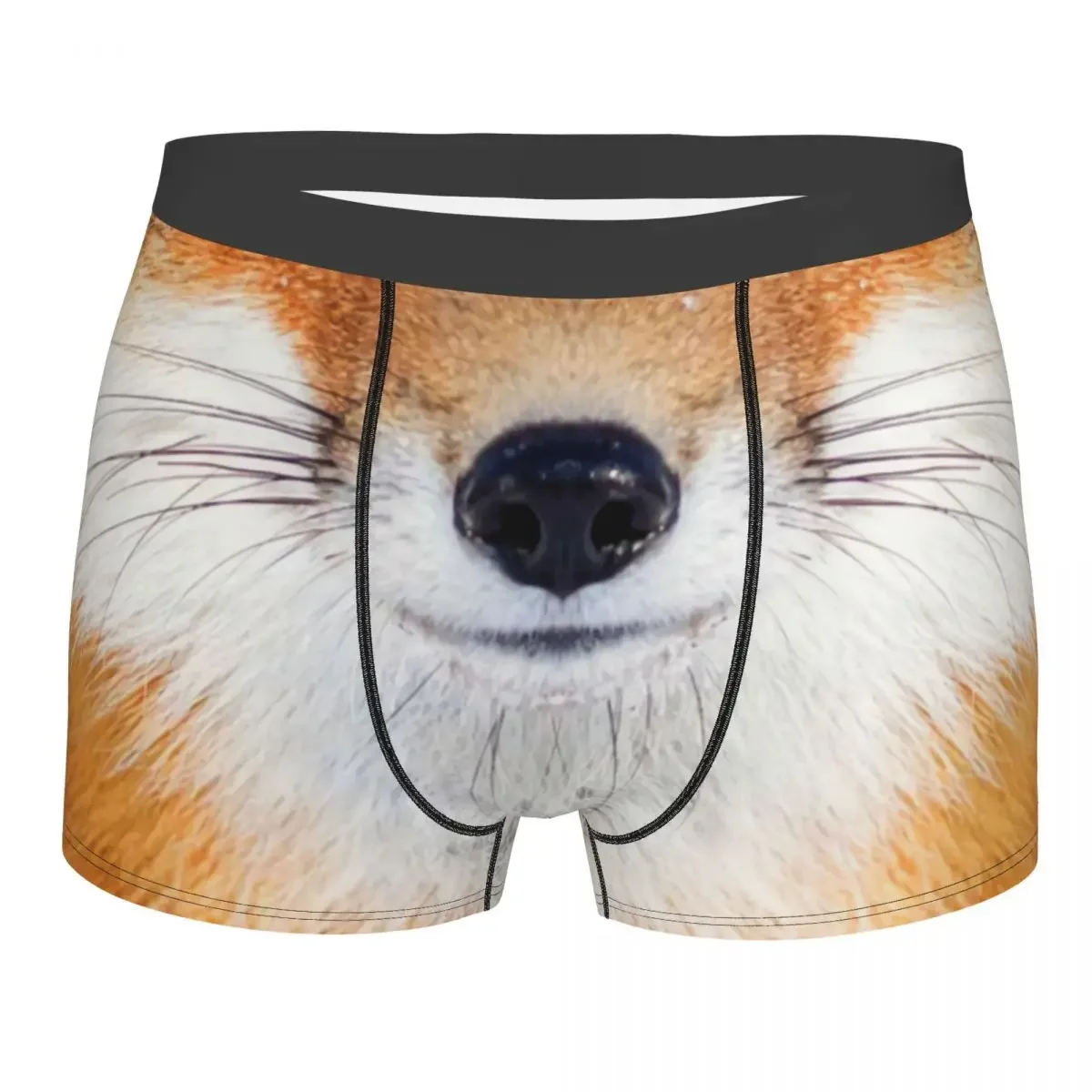 

Red Fox Face Underwear Male Printed Custom Animal Pattern 3D Printing Boxer Briefs Shorts Panties Breathable Underpants