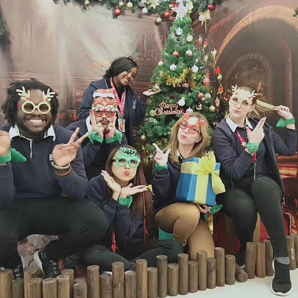 

5Pcs Novelty Party Glasses Creative Christmas Decoration Eyewear Green Cool Fashionable Long Lasting