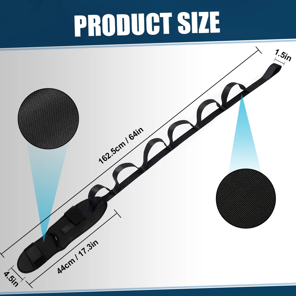 1 Stuks 110 Cm Yoga Stretching Riem Voet Revalidatie Stretch Riem Rug Been Flexibiliteit Training Multi-Loop Verstelbare Riem