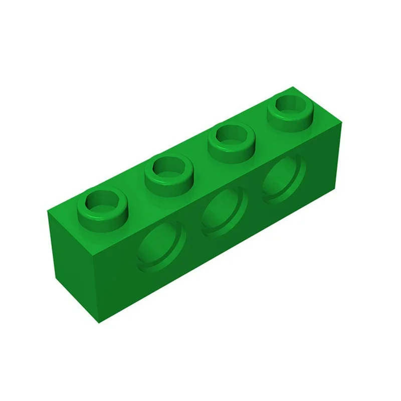 50 pçs 3701 tijolo técnico 1x4 com buraco coleções de tijolos em massa modular gbc brinquedo para moc técnico diy edifícios blocos compatíveis