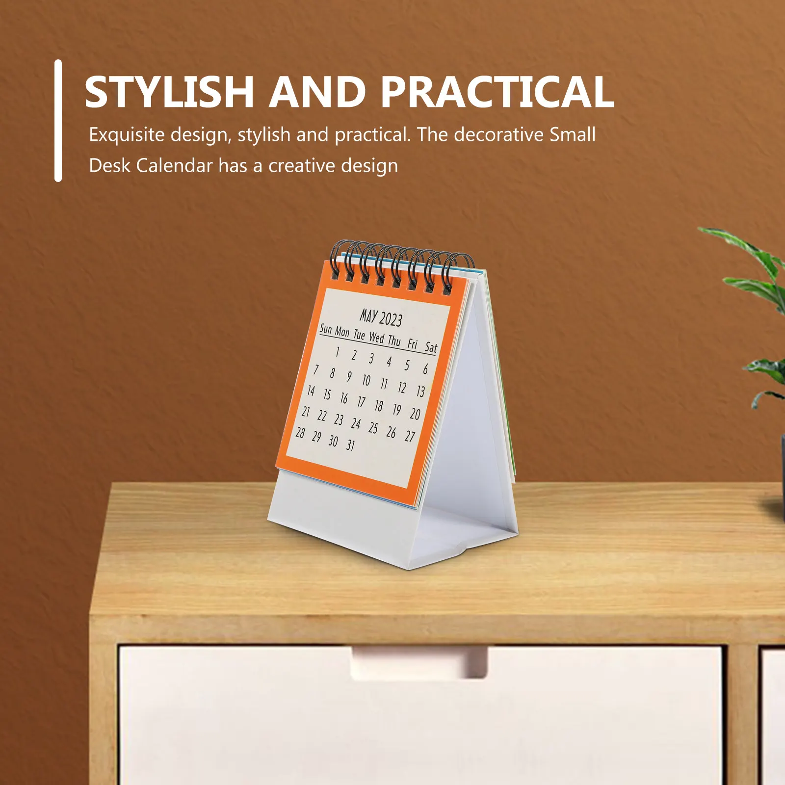 

Декоративный маленький настольный календарь на 2023 год с английским текстом, стильный, простой дизайн, украшение для офиса, учебы, дома, рабочего стола