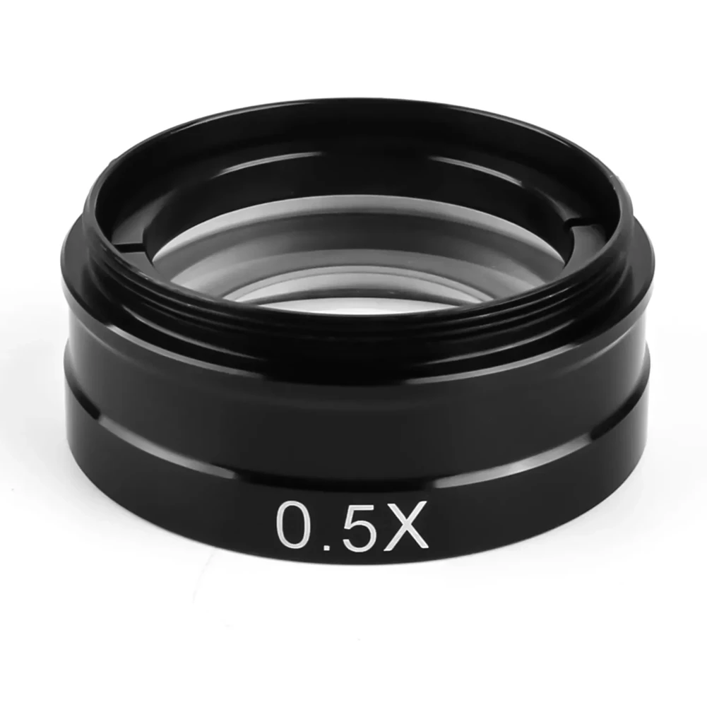 Professional Monocular Microscope Auxiliary Objective Barlow Lens 0.5X Install Thread 42Mm For 10A 120X 180X 300X Easy Install