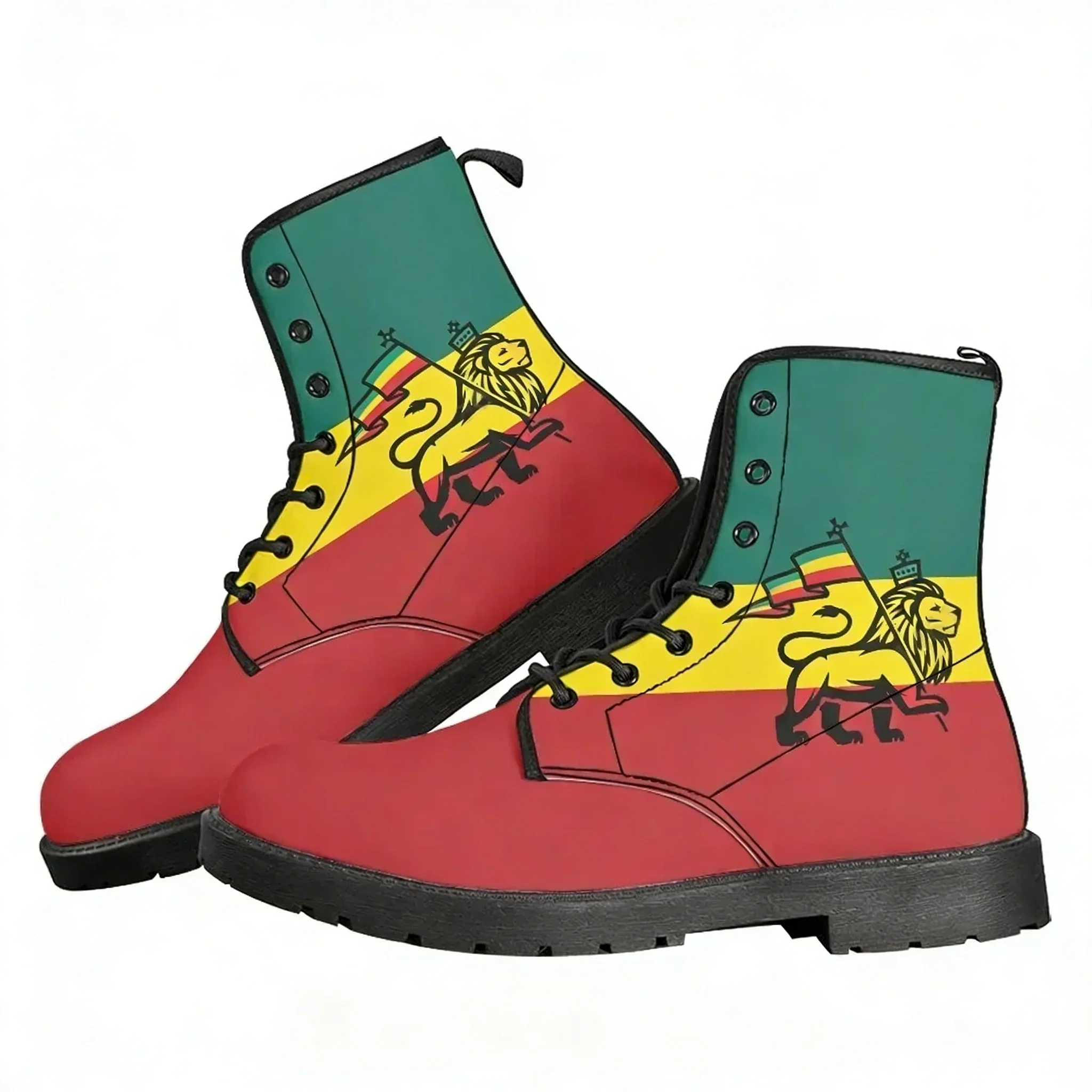 

Reggae Boots Rastafarian Rasta Rastafari Lion Of Judah Mens Womens Shoes Casual Boot Outdoor High Quality Custom Shoe