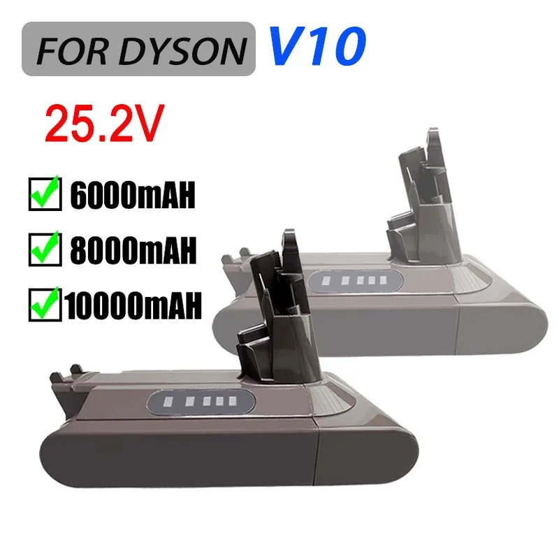 

for Dyson V10 25.2V 6000/8000/10000mAh Lithium Ion Replacement Battery Compatible with Cyclone Animal Cordless Vacuum Clea