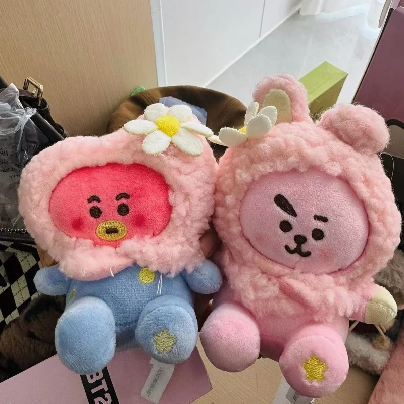 ساكورا سلسلة Bt21s أفخم دمية الصبي مجموعة كوكي شيمي دمية سلسلة مفاتيح صغيرة لطيف تاتا حقيبة مدرسية قلادة الديكور هدية عيد ميلاد