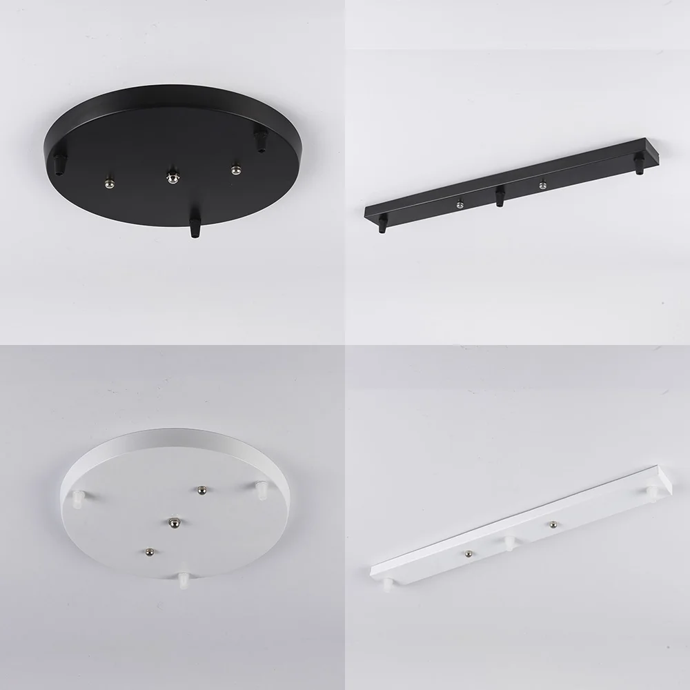 Three Lamps lamp Base pendant lights fittings High-grade Lighting Accessories black white Round rectangle lighting Accessory