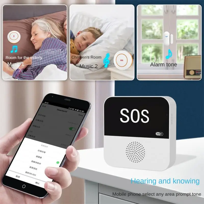 Home Security Sos Emergency Button Intelligent Operation Pager The Elderly Easy To Use -click Emergency Security