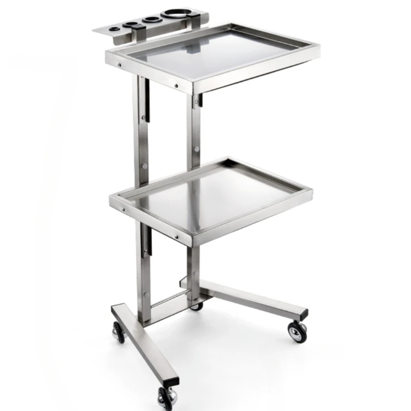 

New Stainless Steel Trolley Beauty Salon Cart Haircut Haircut Folding Tool Trolley Hair Salon Special Hot Dyeing Cart Furniture