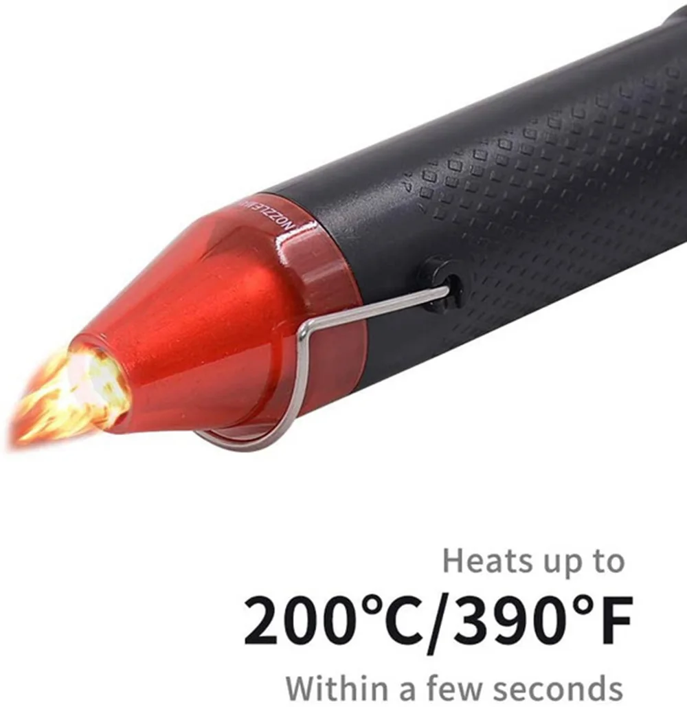 300W Electrical Mini Heat Gun Handheld Hot Air Gun with Colorful Heat Shrink Butt for DIY Craft Embossing Shrink Wrapping PVC