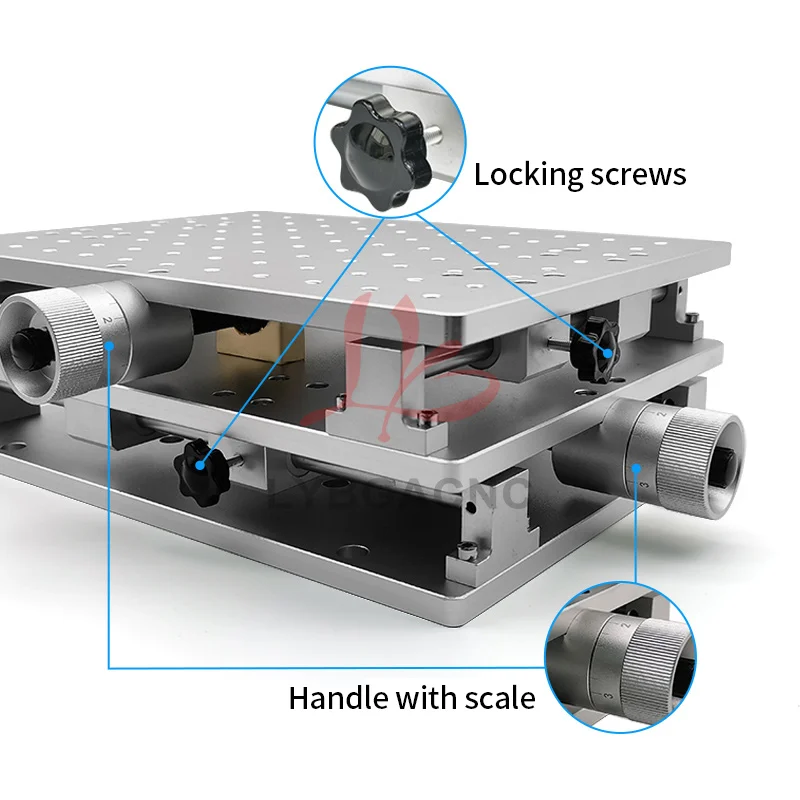 Imagem -04 - Mesa de Trabalho do Deslocamento para a Máquina uv da Marcação do Laser do Co2 da Fibra Uso com Ajuste Micro Manual Ly2115 3022 3030 2d xy