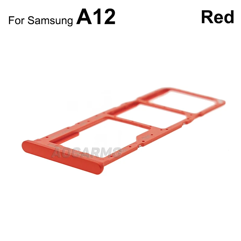 Aocarmo Für Samsung Galaxy A12 Sim Karte Tray MicroSD Slot Halter Ersatz Teile