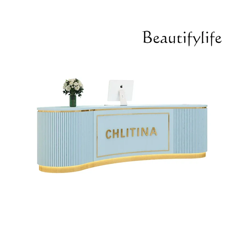 A Simple Modern Arc Bar Women's Clothing Store Beauty Salon Reception Front Desk