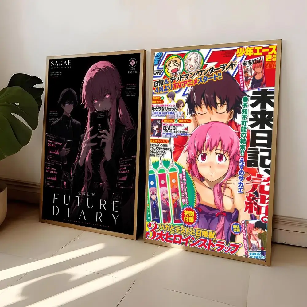 The Future Diary Painting Calligraphy Frameless Poster Canvas Painting Wall Prints Picture For Living Room Home Decor