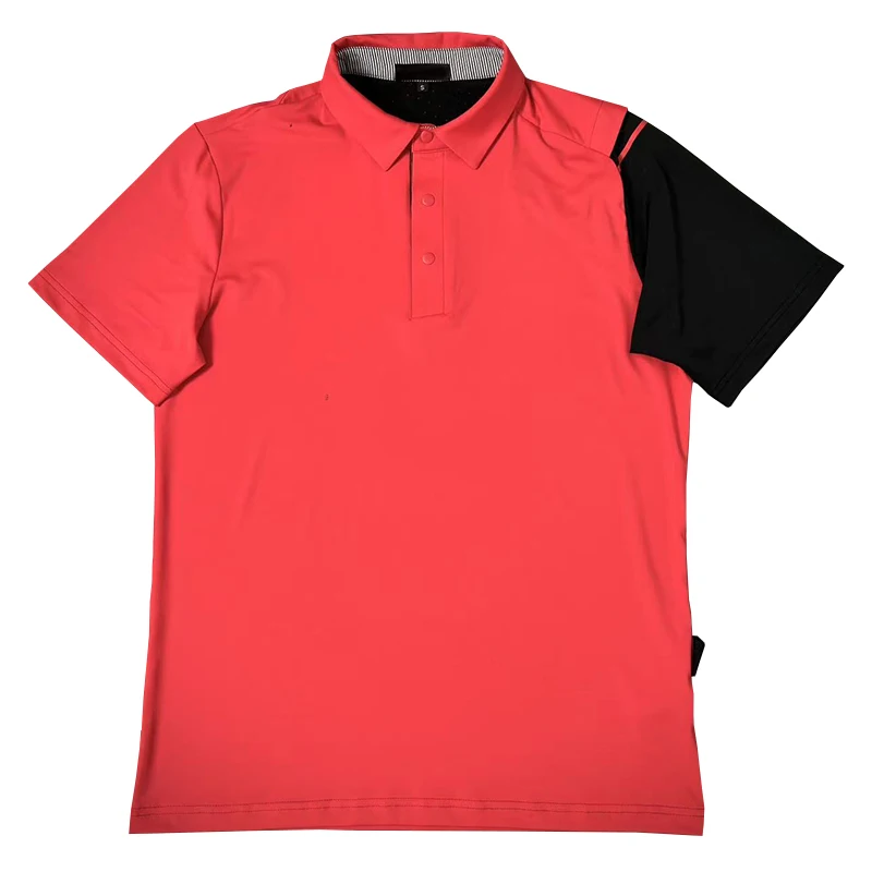Golf Outdoor Sports Shirt Spring/Summer New Men's Versatile Short Sleeve T-shirt Men's Polo Shirt Quick drying Color blocked Top