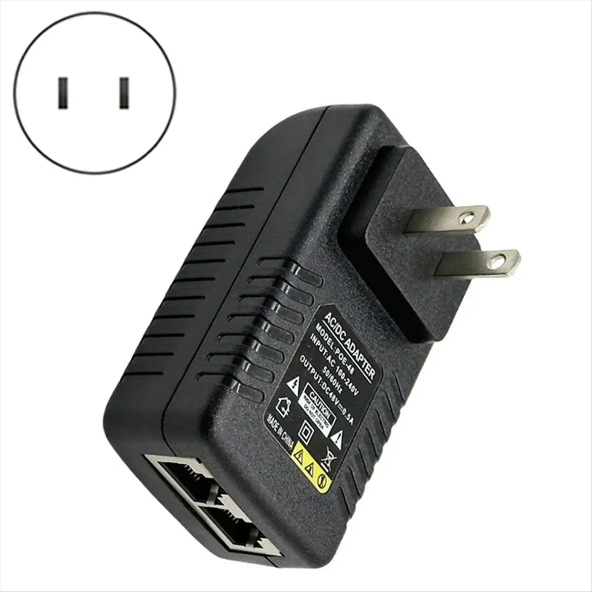 AA80 48V Gigabit PoE Injector PoE 48V/0.5A Output IEEE 802.3af/At Passive PoE+ 10/100/1000Mbps US Plug