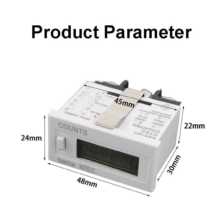 H7EC-BLM H7EC-BVLM H7EC-HBV عداد إلكتروني 6 أرقام شاشة ديجيتال معدات اللكم الجهد تشغيل/إيقاف العداد #6