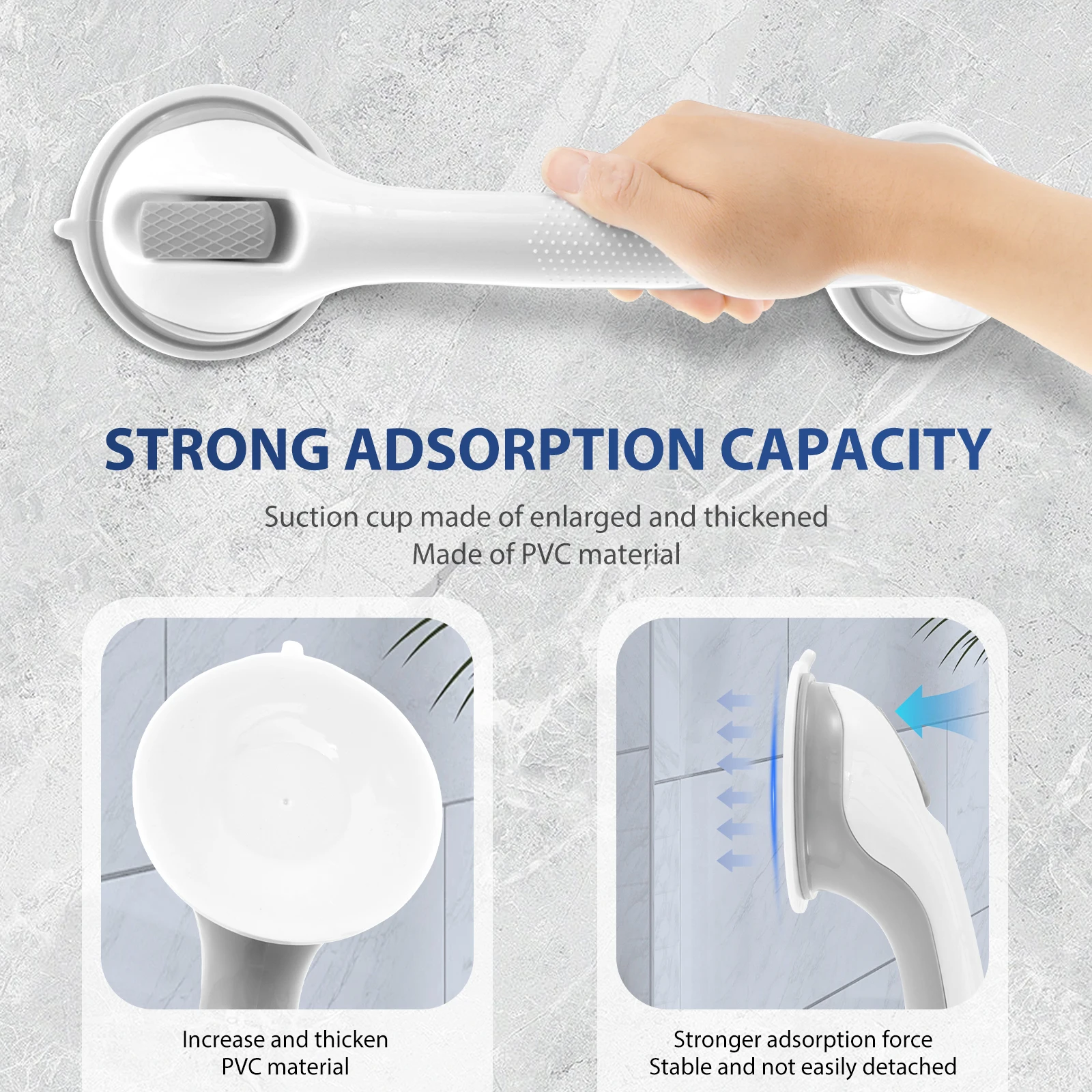 2Pcs Shower Handle Nonslip Sho - Home Bathroom Grab Bar 评论和价格