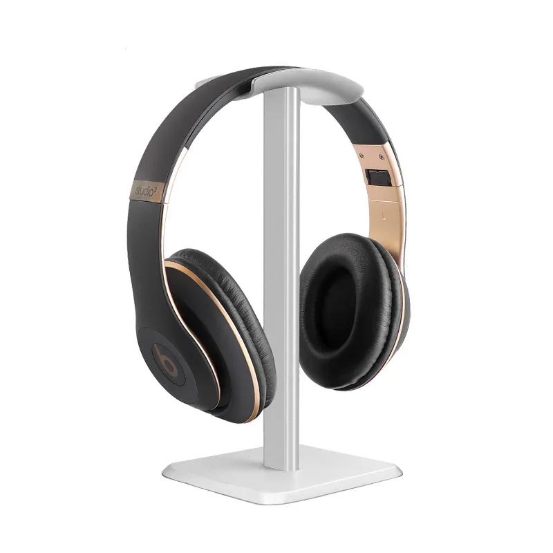 Gancio in alluminio montato sulla testa staffa per cuffie supporto per cuffie auricolare supporto per espositore appiccicoso supporto per auricolare espositore da scrivania