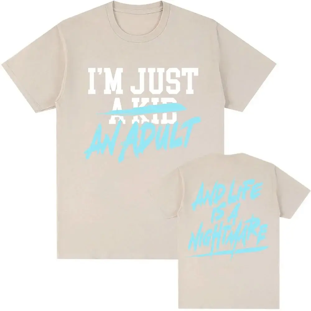 Sommer Y2k Hip-Hop T-Shirts 'I'm Just A Kid' T-Shirt SIMPLE PLAN Design Grafik-T-Shirts Lässige Loose-Fit Streetwear Print Merch Top Unisex – Detail 4