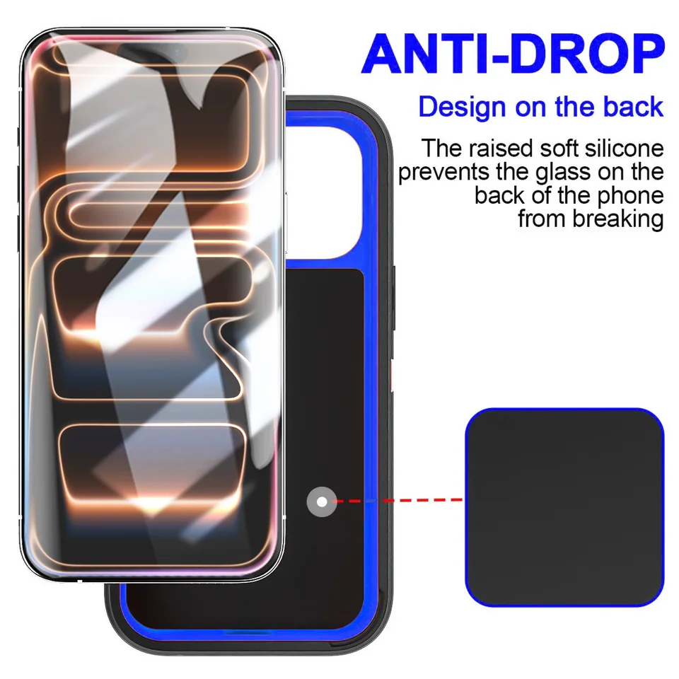 Funda protectora blindada a prueba de golpes para iPhone 17 16 Pro Max 13 12 Mini 15 14 Plus 16E 17 Air PC duro + TPU con soporte 4