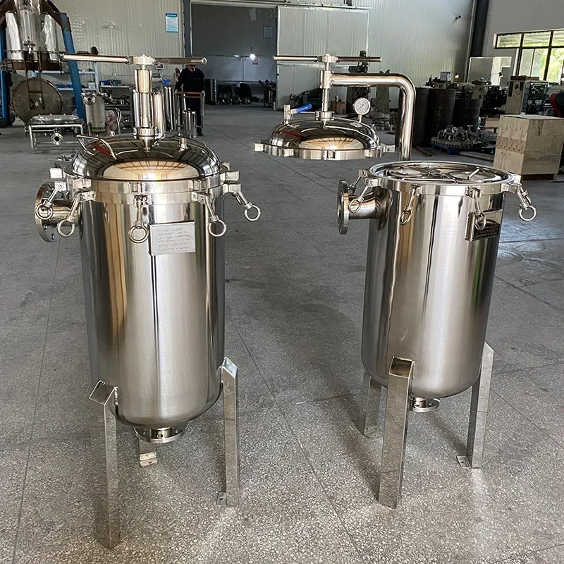 Stainless steel multi-bag filter, bag type water circulation wastewater filter, chemical liquid separator