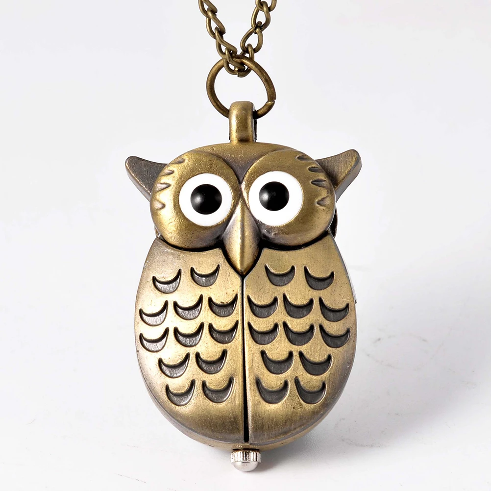 

Owl Pocket Watch Vintage Decorative Creative Lovely Mechanical Kids Practical Exquisite Detail Lightweight