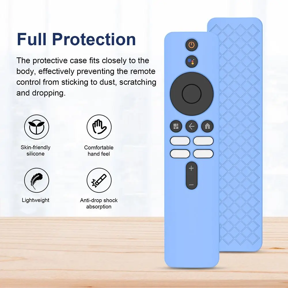 Protective Case Remote Control Case Plain Color Silicone TV Remote Cover Shockproof for Xiaomi TV Box S (2nd Gen)