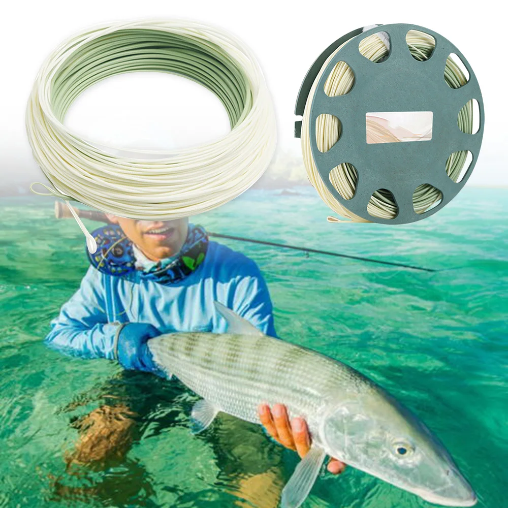 

Outbound Short Fly Fishing Line 100FT Weight Forward Saltwater Fly Line With 2 Welded Loops For River Lake Fishing Line 6-10wt