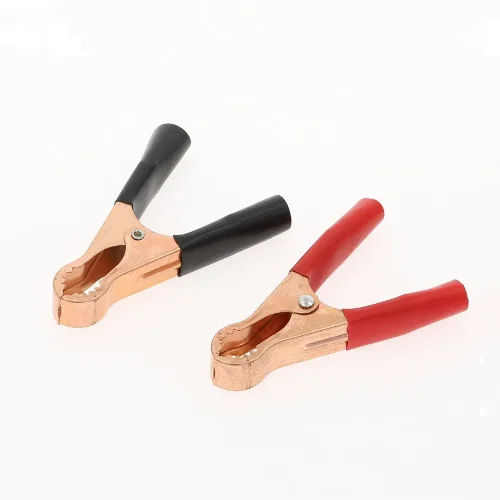 50A 80 มม.จระเข้รถยนต์รถจักรยานยนต์ Caravan แบตเตอรี่ทดสอบ D ฉนวนกันความร้อนคลิปสีแดง + สีดํา