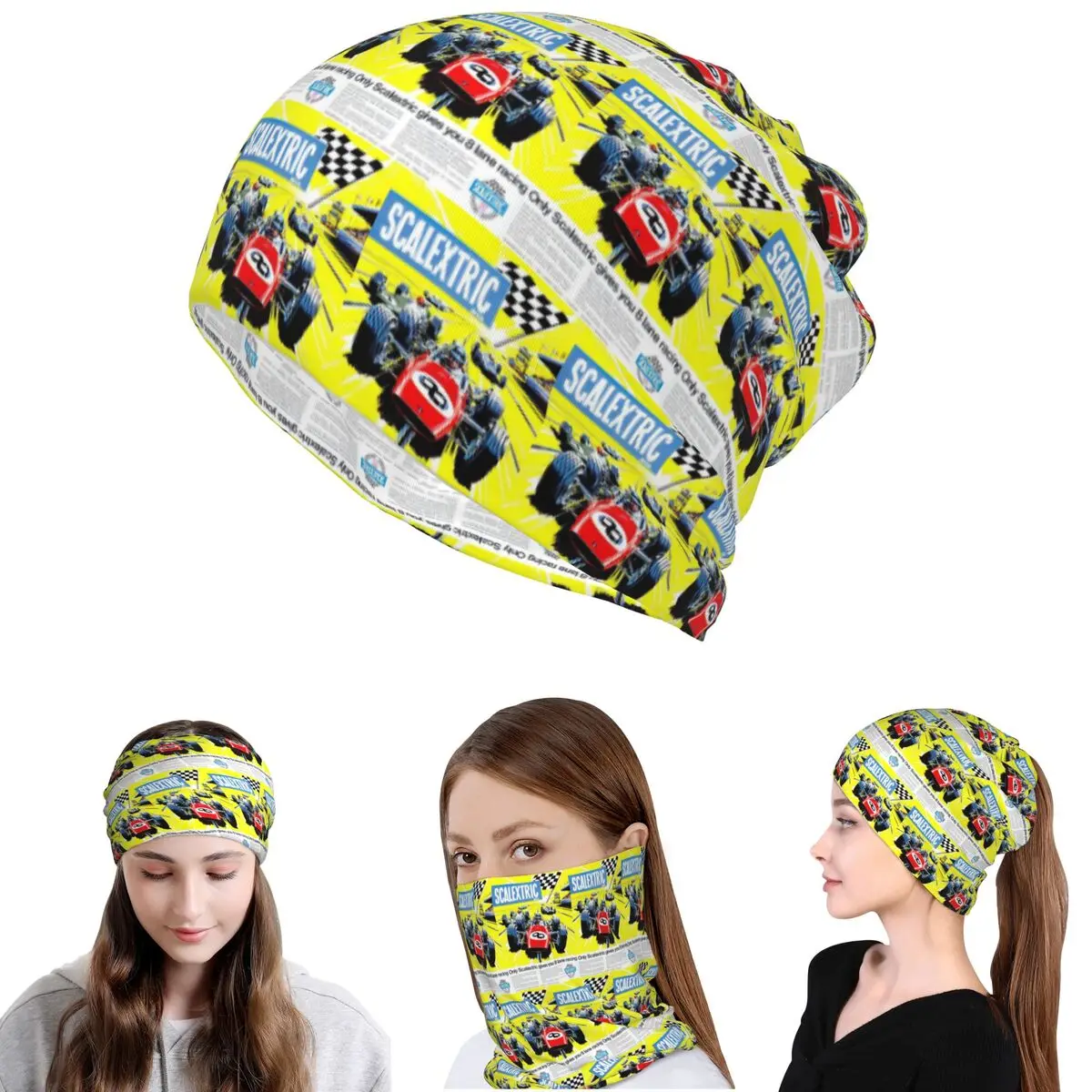 Scalextric Vintage Stuff Bandana, pañuelo para el cuello, bufanda, pasamontañas cálido, gorro para hombres, mujeres, adultos, invierno