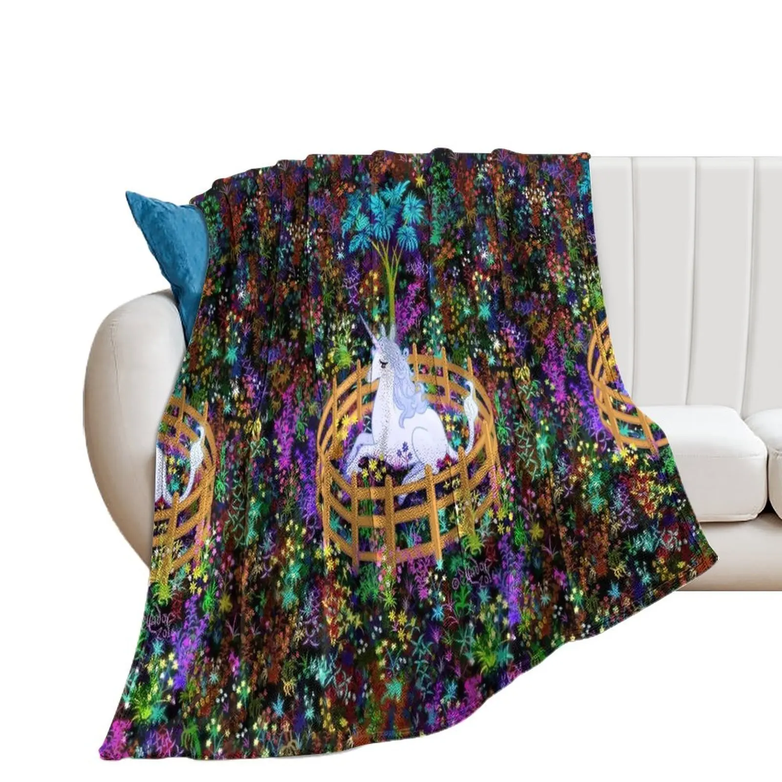 

The Last Unicorn in Captivity Throw Blanket Thins Shaggy Luxury St Soft Plaid Blankets