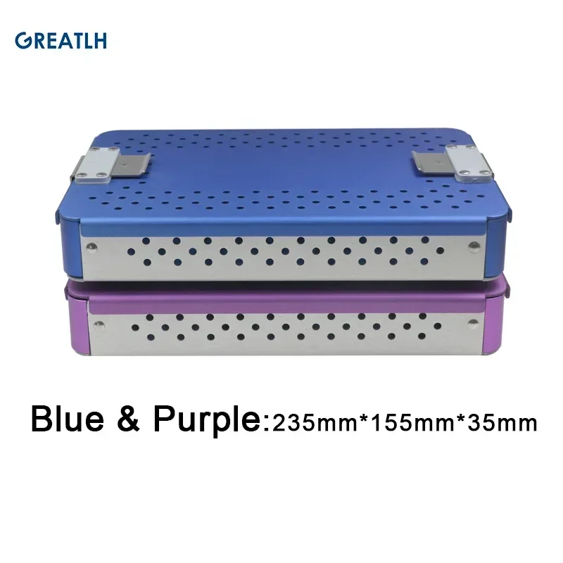 Disinfection Box Sterilization Tray Case Single Layer Sterilising Box Aluminium Alloy