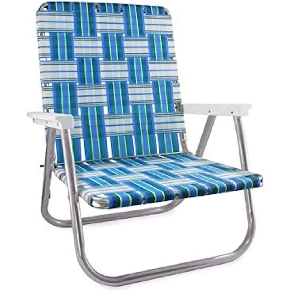 

Folding Aluminum Outdoor Patio Lawn Chair | Heavy-Duty Webbed Chairs for Camping Sports Beach Yard & Tailgating | Lightweight P