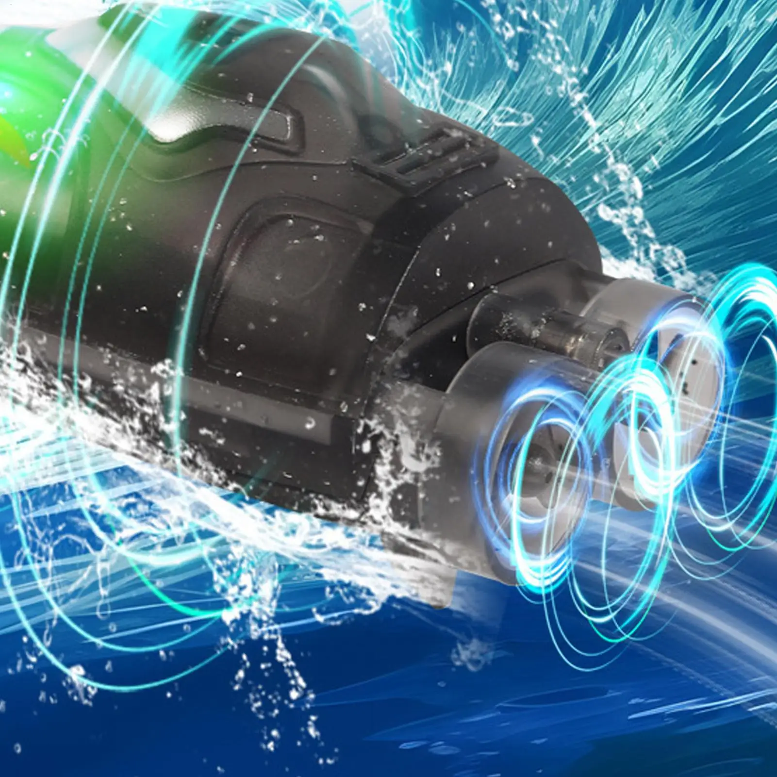 قارب التحكم عن بعد للأطفال لعبة تعليمية الغواصة 2.4 جيجا هرتز لعبة الغواصة الصغيرة مع ضوء لحمام السباحة بحيرة مغسلة