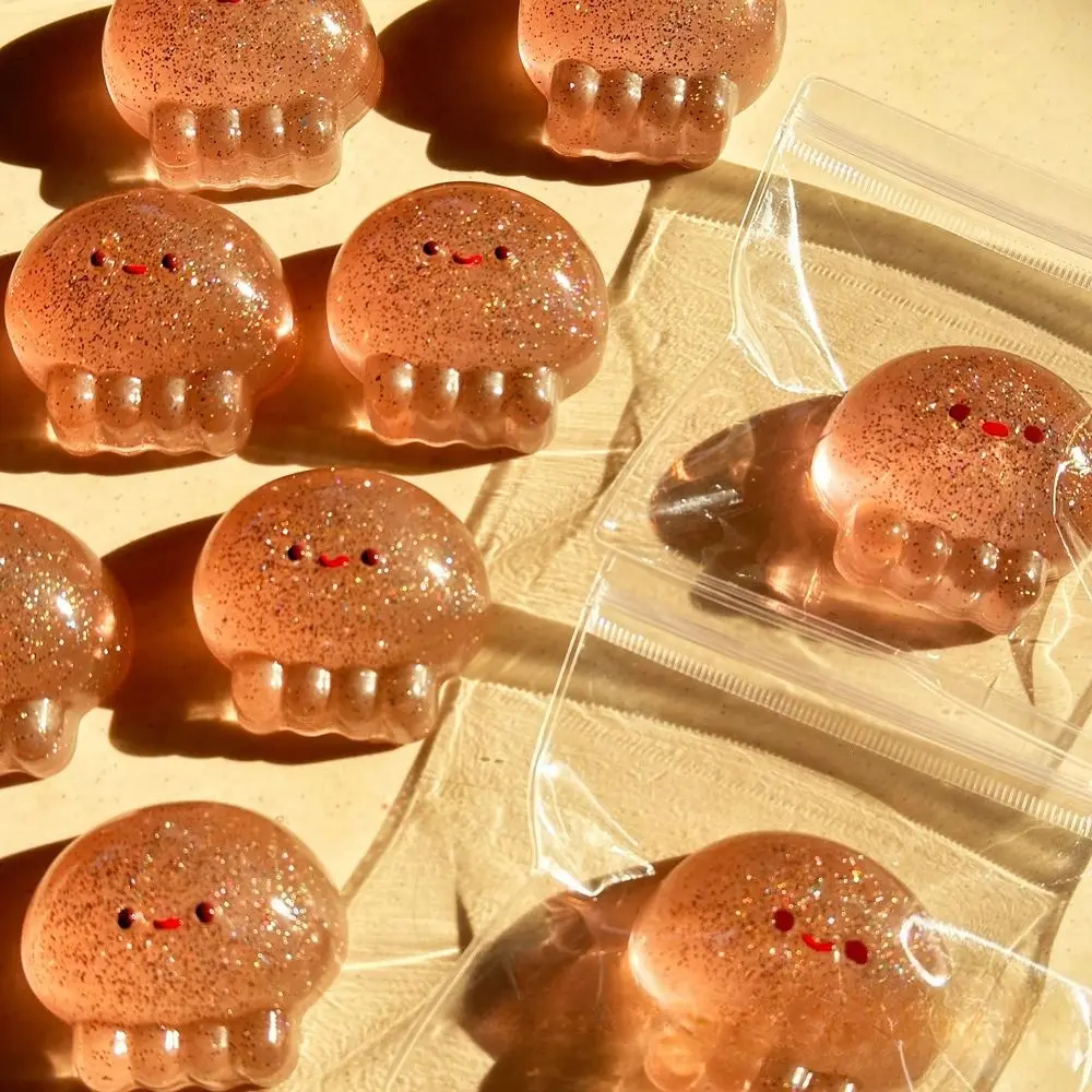 かわいいストレス解消クラゲスクイーズおもちゃ ソフトTPRピンチング減圧おもちゃ 粘着スローライジング感覚フィジェットおもちゃ