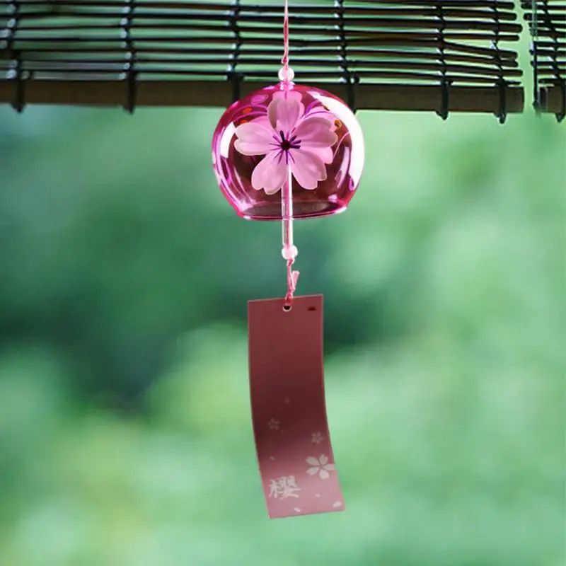 1PC Wind Bell Japan Wind Chimes Handmade Glass Furin Spa Kitchen Office Decor Japanese Room Decor For Home Decoration Party