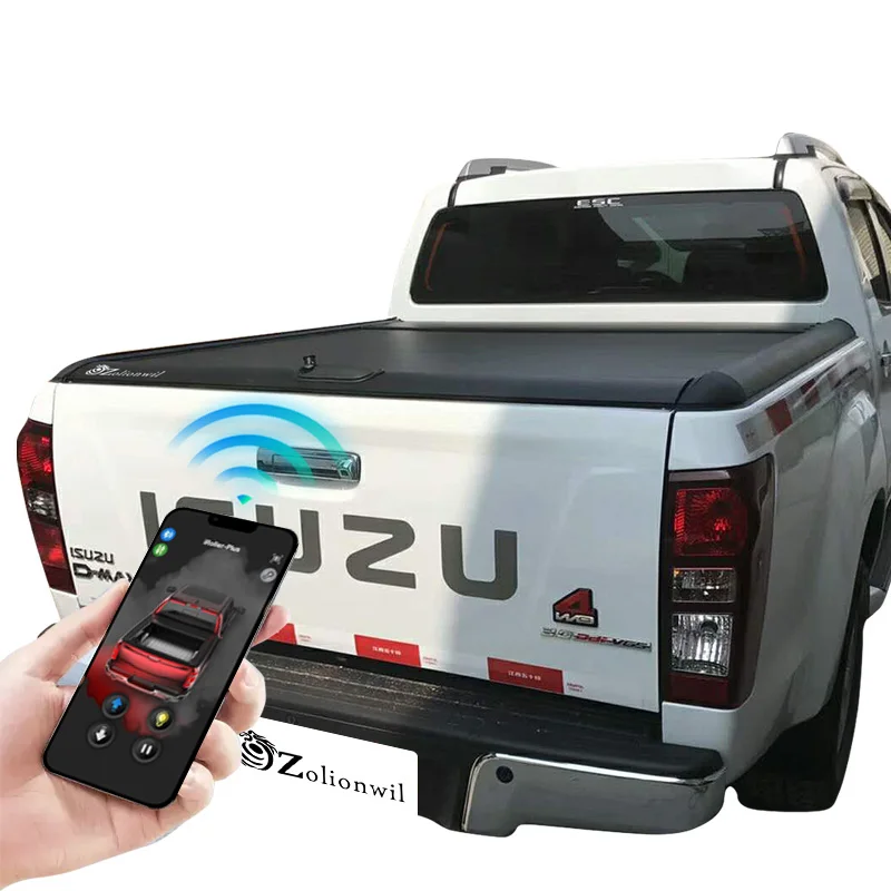 

Truck Roll up Tonneau Cover Aluminum Electric Roller Lid Shutter Tonneau Cover for ISUZU D-MAX