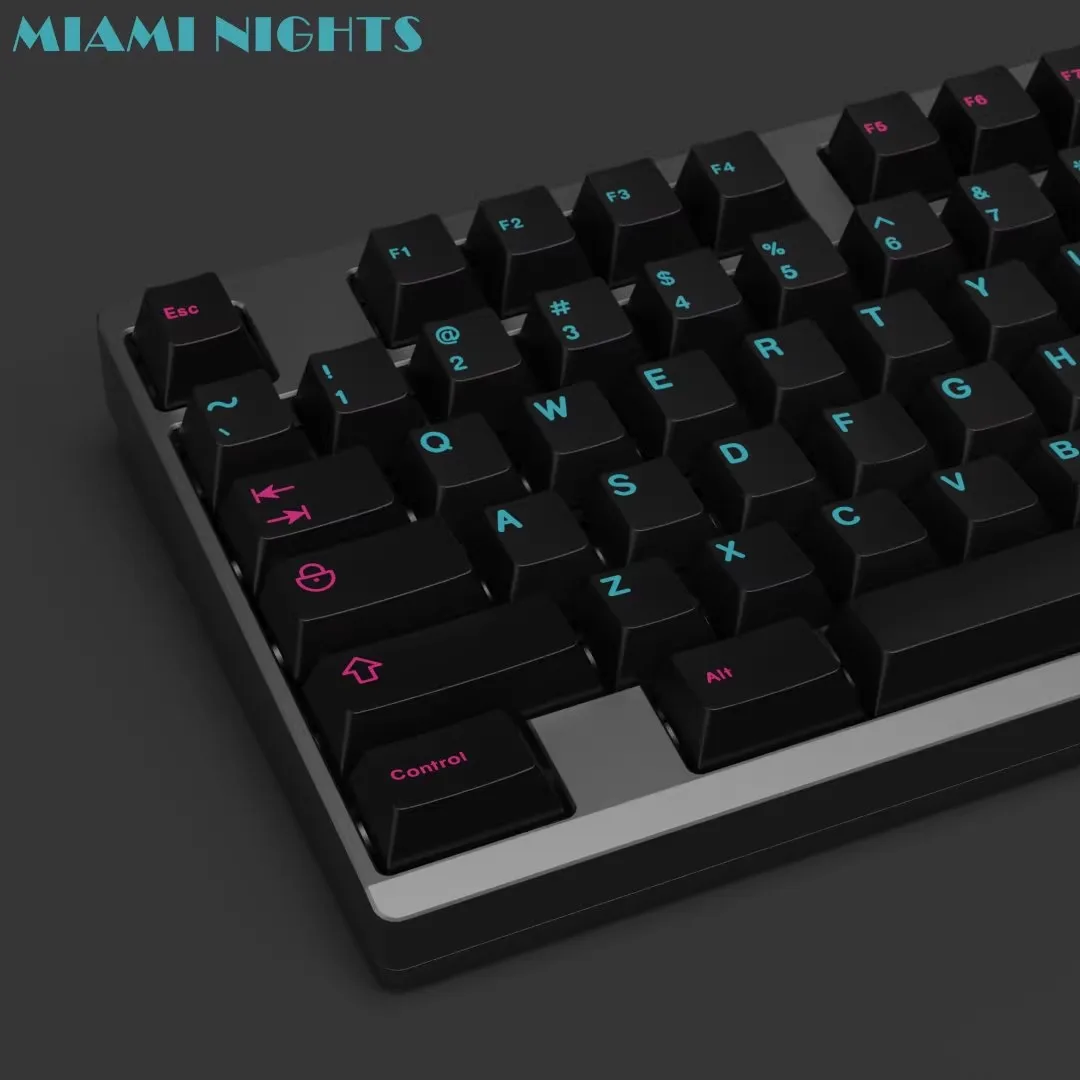 

Miami Nights Keycap ABS Material Mechanical Keyboard Keycaps Cherry Profile Kkb Keycaps Ergonomics Artisan Keycaps
